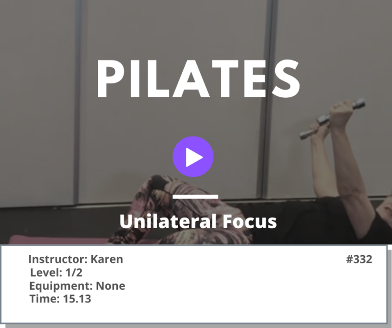 332 Pilates Unilateral Focus Pt1